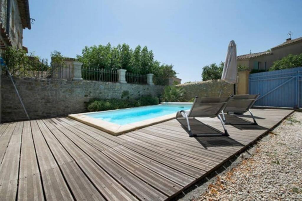 Maison De Plain Pied Pour 4 Pers Piscine Lussan Lussan  Exterior foto